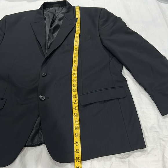 Men’s Collection by Michael Strahan Black Suit Jacket Size 50R, Pre-Owned - Picture 3 of 8